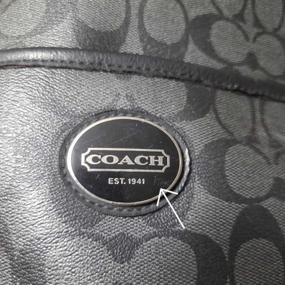 COACH PURSE PEYTON SHOULDER BLACK BAG ADJUSTABLE STRAP - Picture 9 of 16